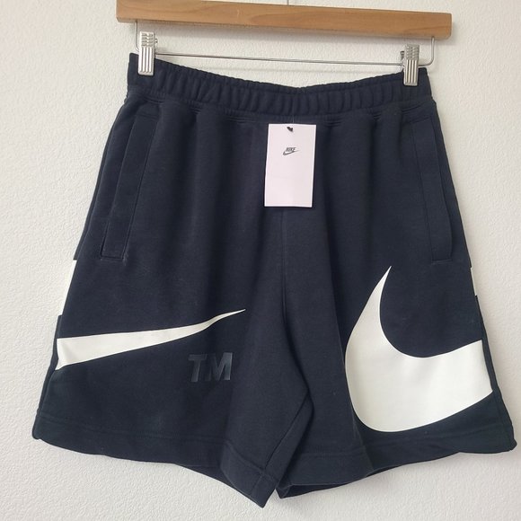 Nike Sportswear NSW Swoosh Logo Sweat Shorts DR9028-010 Size S Black - Picture 1 of 6